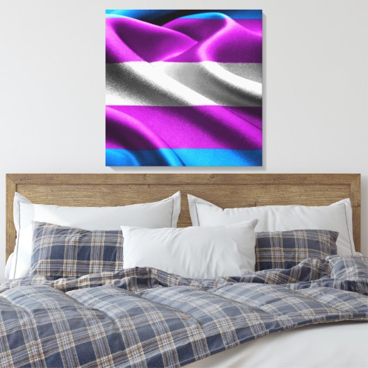 Transgendervlag Canvas Afdruk (Insitu (Slaapkamer))