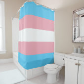 Transgendervlag Douchegordijn (In situ)