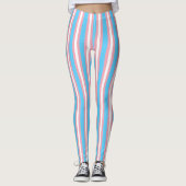 Transgendervlag en -pride gemeenschap leggings (Voorkant)