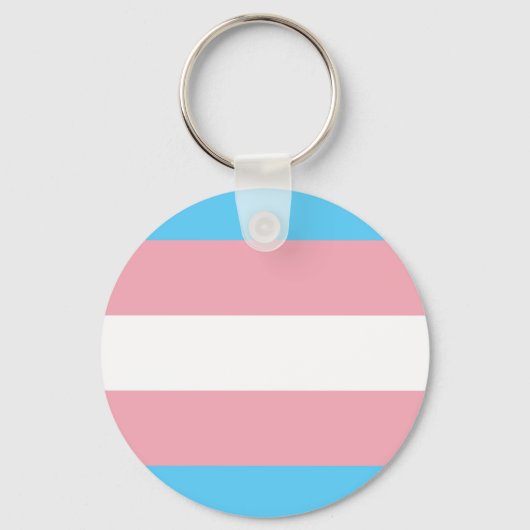Transgendervlag en -pride gemeenschap sleutelhanger (Voorkant)