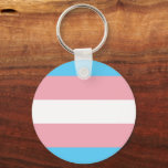 Transgendervlag en -pride gemeenschap sleutelhanger<br><div class="desc">Sleutelhanger: Transgender Flag & Pride-gemeenschapssymbool dat transseksuele personen en transseksuele gemeenschappen vertegenwoordigt.</div>