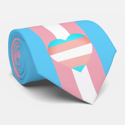 Transgendervlag en -pride gemeenschap stropdas (Opgerold)