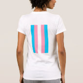 Transgendervlag en voorkeursvoornaamwoord t-shirt (Achterkant)