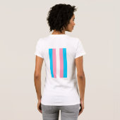 Transgendervlag en voorkeursvoornaamwoord t-shirt (Achterkant volledig)