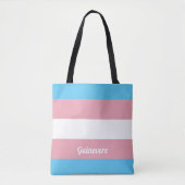 Transgendervlag | Gepersonaliseerd Tote Bag (Voorkant)