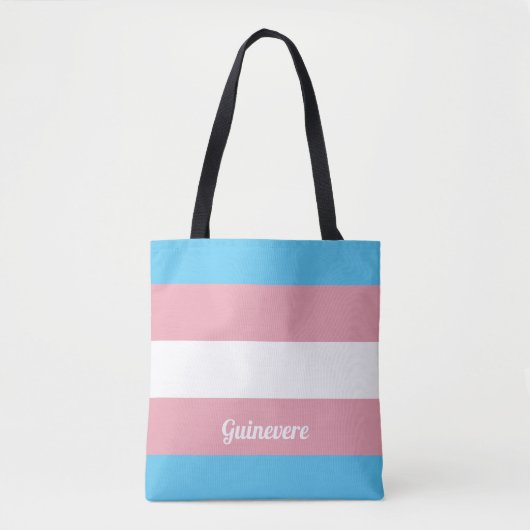 Transgendervlag | Gepersonaliseerd Tote Bag (Voorkant)