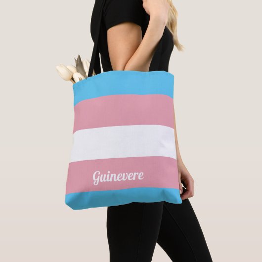 Transgendervlag | Gepersonaliseerd Tote Bag (Dichtbij)