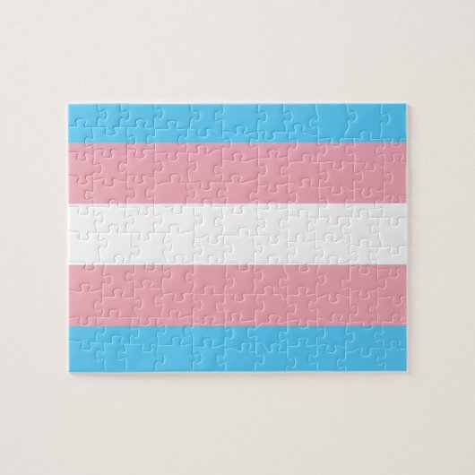 Transgendervlag Legpuzzel (Horizontaal)