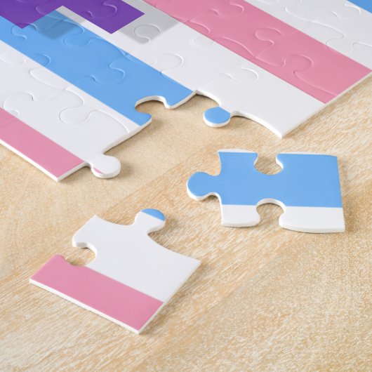 Transgendervlag Legpuzzel (Zijkant)