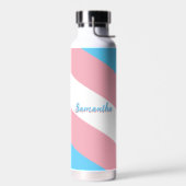 Transgendervlag & Pride Aangepaste naam / gendervl Waterfles (Links)