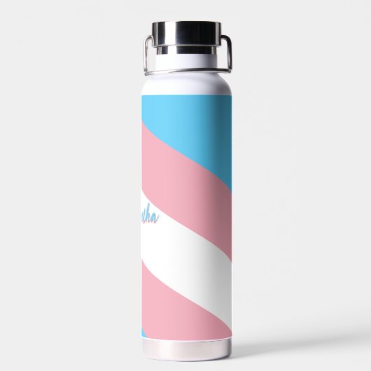 Transgendervlag & Pride Aangepaste naam / gendervl Waterfles (Achterkant)