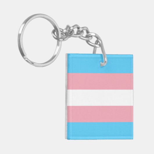 Transgendervlag Sleutelhanger (Voorkant Links)