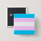 Transgendervlag Vierkante Button 5,1 Cm (Voorkant /achterkant)