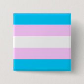 Transgendervlag Vierkante Button 5,1 Cm (Voorkant)