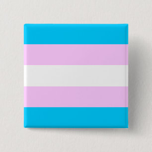 Transgendervlag Vierkante Button 5,1 Cm