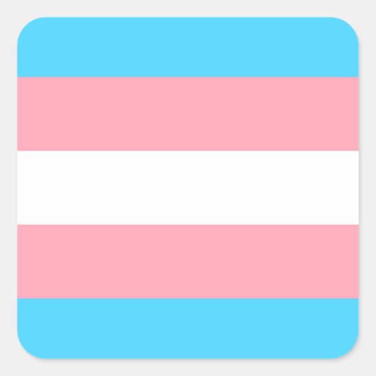 Transgendervlag Vierkante Sticker (Voorkant)