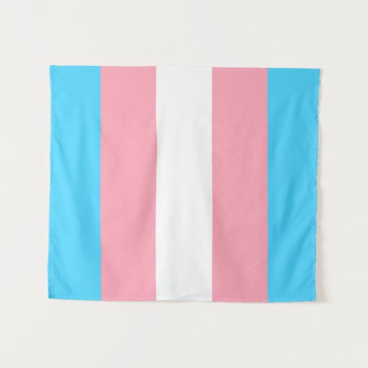 Transgendervlag Wandkleed (Voorkant (horizontaal))