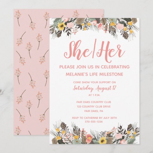 Transhower transgender die buiten de partij komt kaart (Voorkant / Achterkant)