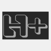 TRANSHUMANISME Symbool Sticker (Voorkant)