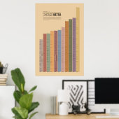 Transit Charts - Chicago Metra Poster (Thuiskantoor)