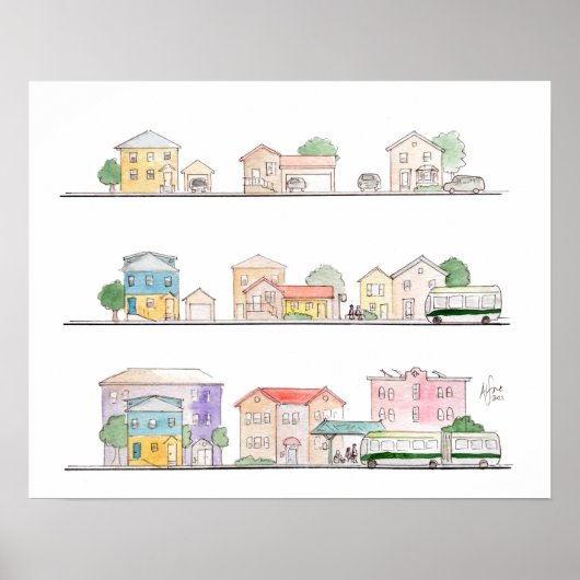 Transit Density - matte print poster (Voorkant)