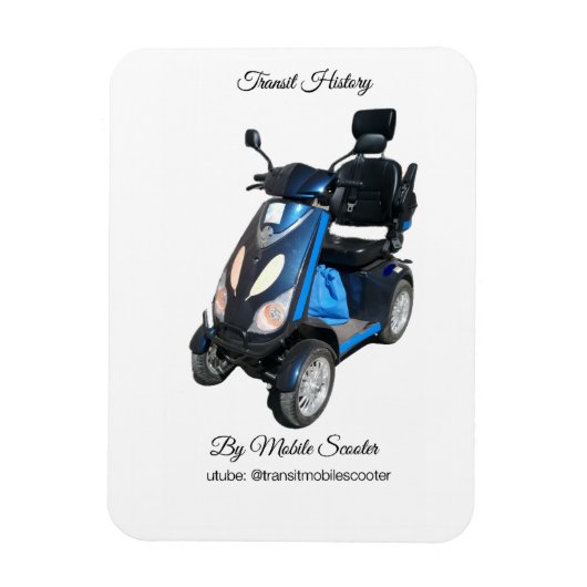 Transit mobiele scooter magneet (7,6 cm x 10,2 cm) (Verticaal)