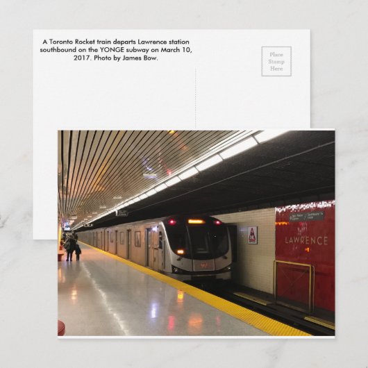 Transit Toronto Briefkaart 002 - Lawrence Rocket (Voorkant / Achterkant)