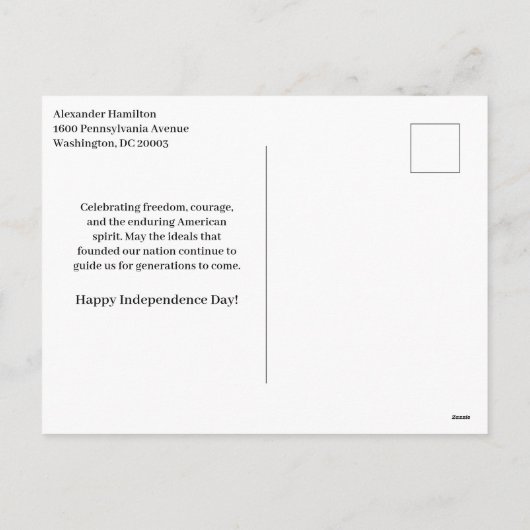 Transitional Americana Independence Day Feestdagenkaart (Achterkant)