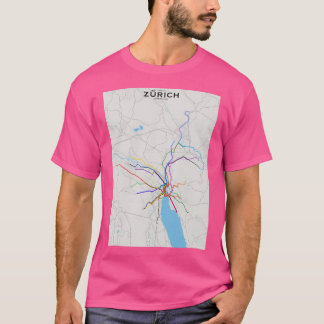 transitkaart van zürich t-shirt