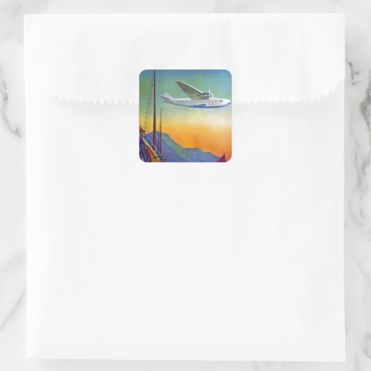  transitoverkeer vierkante sticker (Tas)