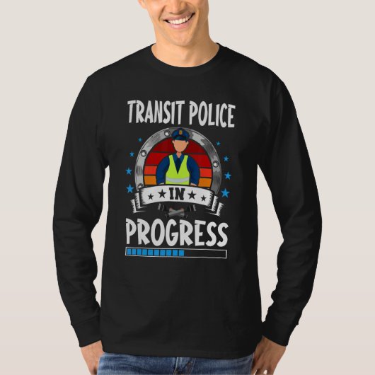 Transitpolitie in opleiding leerling t-shirt (Voorkant)