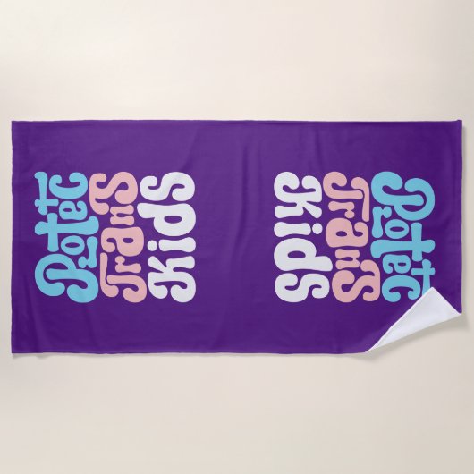 TransKinder handdoek beschermen (Voorkant)