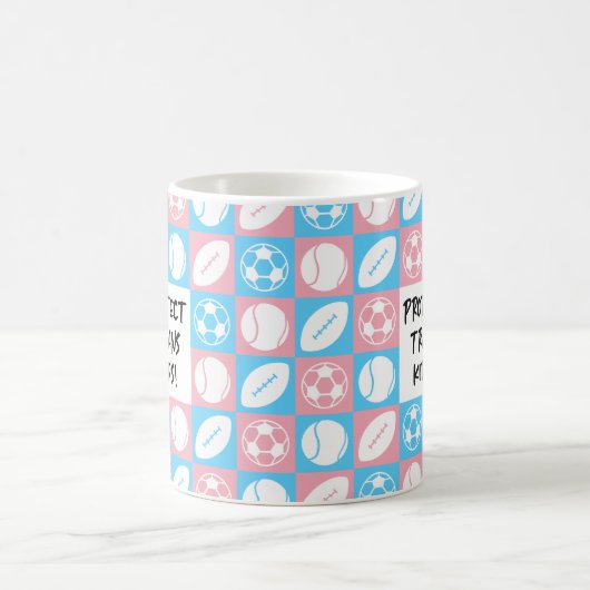 TransKinder sporters beschermen atleten Koffiemok (Center)