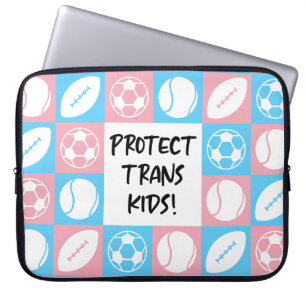 TransKinder sporters beschermen atleten Laptop Sleeve