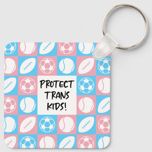 TransKinder sporters beschermen atleten Sleutelhanger (Achterkant)