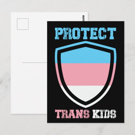 TransKinderen beschermen Briefkaart (Voorkant / Achterkant)
