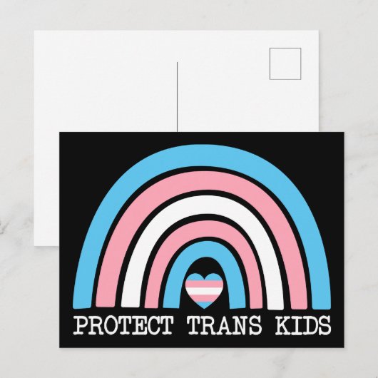 TransKinderen beschermen Briefkaart (Voorkant / Achterkant)