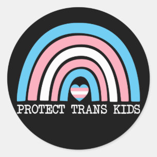 TransKinderen beschermen Ronde Sticker