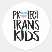 TransKinderen beschermen Ronde Sticker (Voorkant)