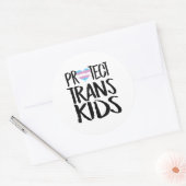 TransKinderen beschermen Ronde Sticker (Envelop)