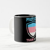 TransKinderen beschermen Tweekleurige Koffiemok (Voorkant links)