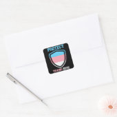 TransKinderen beschermen Vierkante Sticker (Envelop)