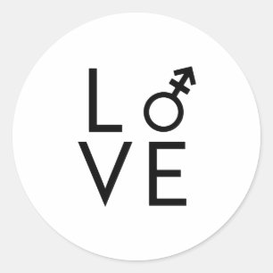 Transliefde Ronde Sticker