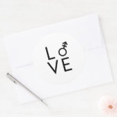 Transliefde Ronde Sticker (Envelop)