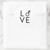 Transliefde Ronde Sticker (Tas)