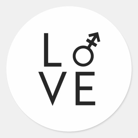 Transliefde Ronde Sticker (Voorkant)