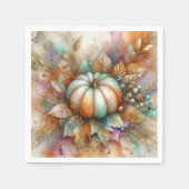 Translucent Autumn Fall Pumpkin Servet (Voorkant)