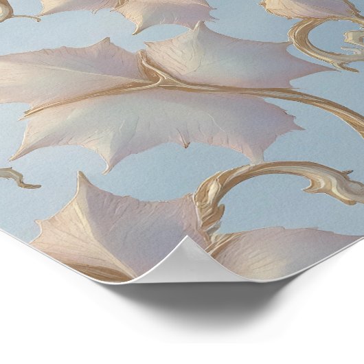 Translucent Iridescent Ivory Fabric Pattern Poster (Hoek)