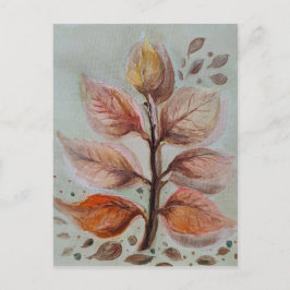 Translucent leaves feestdagenkaart