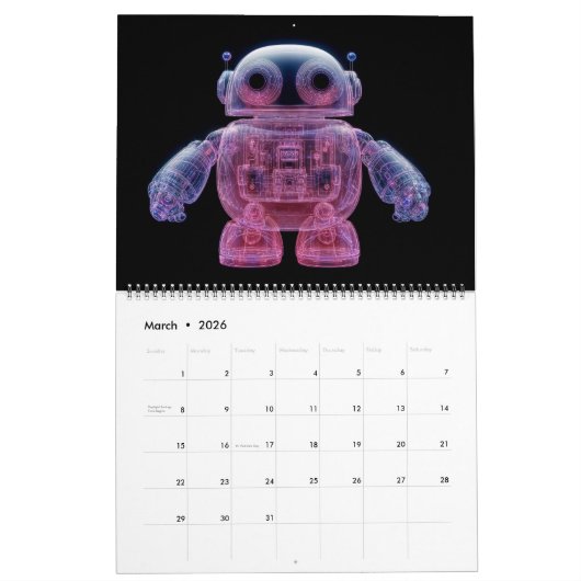 Translucent Robots Kalender (Mar 2026)